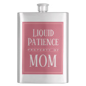 Funny Mom Humor Quote Custom Modern Monogram Flachmann (Vorderseite)