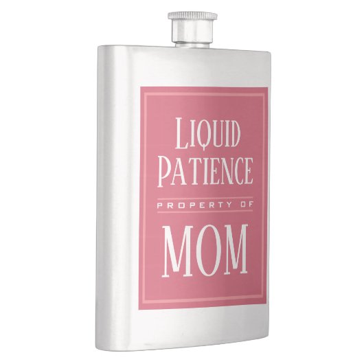 Funny Mom Humor Quote Custom Modern Monogram Flachmann (Rechts)