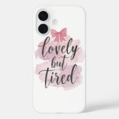 Funny Mom Life "Lovely But Tired" Saying Case-Mate iPhone Hülle (Rückseite)