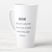 Funny Mom Quote Elegant Script Art Milchtasse (Linke Ecke)