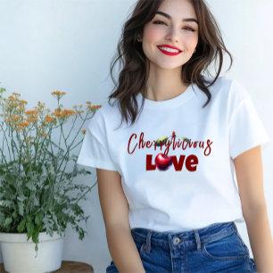 Funny Mom Red Cherbe Slogan Mutter Tag Tri-Blend Shirt