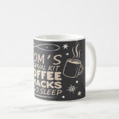 Funny Mom Survival Mug 2026, exhausted mom mug Kaffeetasse (VorderseiteRechts)