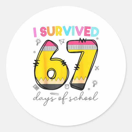 Funny Mom Teacher School  Runder Aufkleber (Vorderseite)