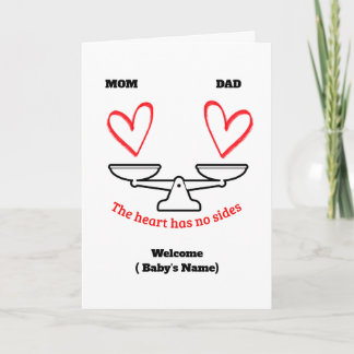 Funny Mom vs Dad Balance Greeting Card - Personali Karte