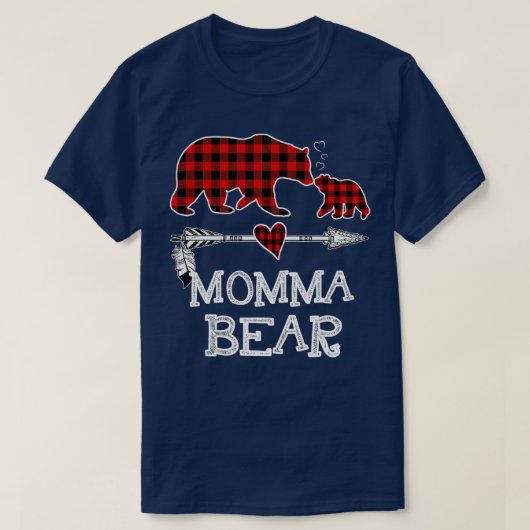 Funny Momma Bear Matching Familie Weihnachtsbär Re T-Shirt (Design vorne)