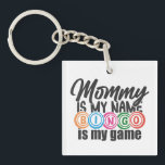 Funny Mommy Bingo word art  Schlüsselanhänger<br><div class="desc">Funny Mommy Bingo word art Keychain</div>
