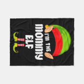 Funny Mommy Elf Matching Family Group Pj Christmas Fleecedecke (Vorderseite (Horizontal))