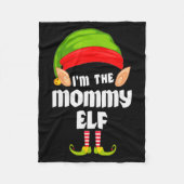 Funny Mommy Elf Matching Family Group Pj Christmas Fleecedecke (Vorderseite)