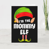 Funny Mommy Elf Matching Family Group Pj Christmas Karte (Vorderseite)