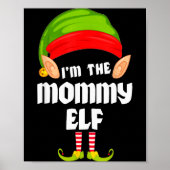 Funny Mommy Elf Matching Family Group Pj Christmas Poster (Vorne)
