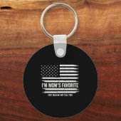 Funny Moms Favorite Child Son Daughter I'm Mom's F Schlüsselanhänger (Vorderseite)