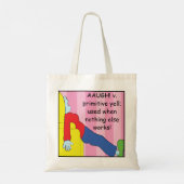 Funny Moms' Primitive Yell, Shopping Tote Tragetasche (Rückseite)