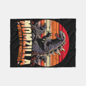 Funny Momzilla Mutter von Monstern Retro Geburtsta Fleecedecke (Vorderseite (Horizontal))