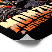 Funny Momzilla Mutter von Monstern Retro Geburtsta Poster (Ecke)