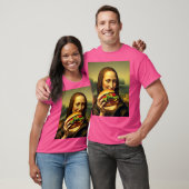 Funny Mona Lisa Burger T - Shirt (Unisex)