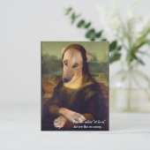 Funny Mona Lisa Dog Meme Picture Postkarte (Stehend Vorderseite)