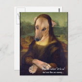 Funny Mona Lisa Dog Meme Picture Postkarte (Vorne/Hinten)