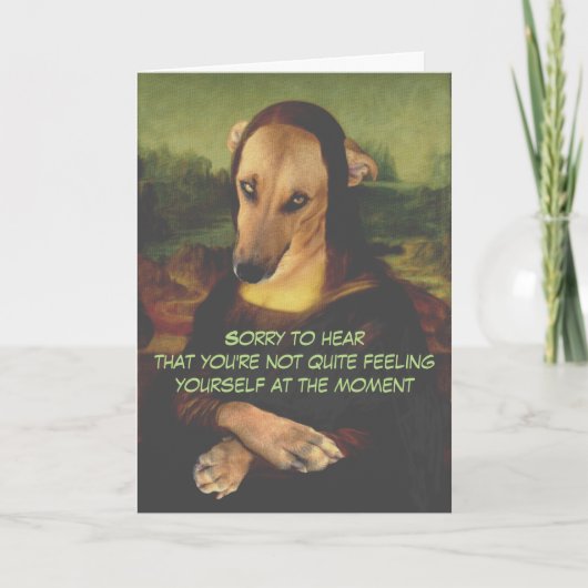 Funny Mona Lisa Dog wird gut Karte (Vorderseite)