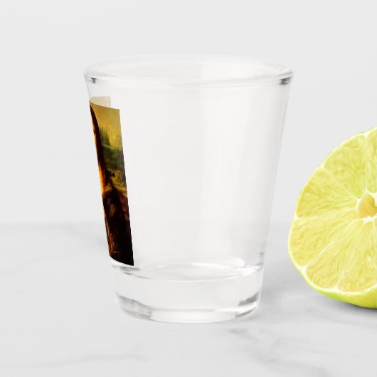 Funny Mona Lisa Einzigartiges Geschenk Beer Lover Schnapsglas (Rechts)