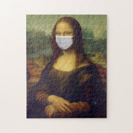 Funny Mona Lisa Face Mask Puzzle
