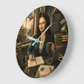 Funny Mona Lisa Financial Advisor Office Decor Große Wanduhr (Winkel)