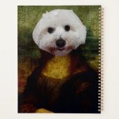 Funny Mona Lisa Maltese Dog Planer (Rückseite)