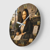 Funny Mona Lisa Manager Office Decor Große Wanduhr (Winkel)