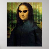 Funny Mona Lisa matrix Leonardo da Vinci Poster (Vorne)