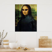 Funny Mona Lisa matrix Leonardo da Vinci Poster (Küche)