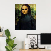 Funny Mona Lisa matrix Leonardo da Vinci Poster (Heimbüro)