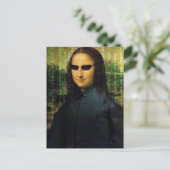 Funny Mona Lisa matrix Leonardo da Vinci Postkarte (Stehend Vorderseite)