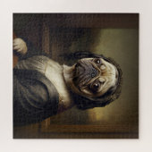 Funny Mona Lisa Mops Puzzle (Horizontal)