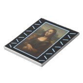 Funny Mona Lisa Nerd Glas Notizblock (Rotiert)