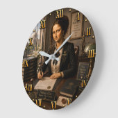 Funny Mona Lisa Notary Office Decor Große Wanduhr (Winkel)