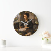 Funny Mona Lisa Notary Office Decor Große Wanduhr (Zuhause)