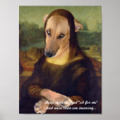 Funny Mona Lisa Puppy Dog Poster (Vorne)