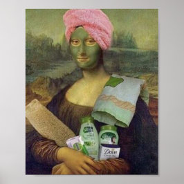Funny Mona Lisa, Skincare Leonardo da Vinci Poster