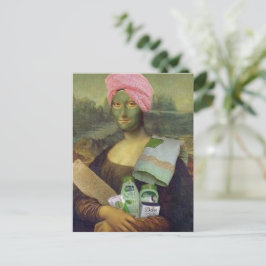 Funny Mona Lisa, Skincare Leonardo da Vinci Postkarte
