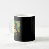 Funny Mona Lisa St. Patricks Day Kleeblatt Hat Lep Kaffeetasse (Vorderseite Links)