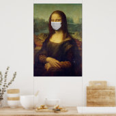 Funny Monalisa Wears Coronavirus Geacial Maske Poster (Küche)