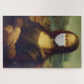 Funny Monalisa Wears Coronavirus Geacial Maske Puzzle (Horizontal)