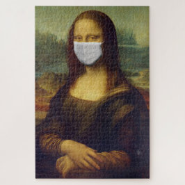 Funny Monalisa Wears Coronavirus Geacial Maske Puzzle