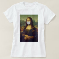 Funny Monalisa Wears Coronavirus Geacial Maske