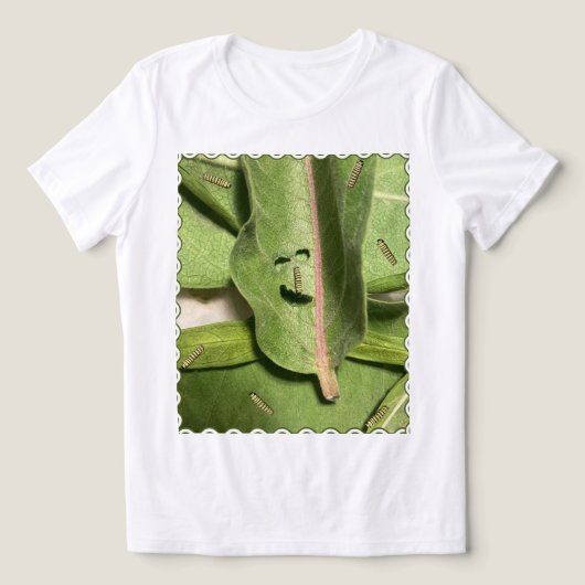 Funny Monarch Butterfly Raupe Tri-Blend Shirt (Design Vorderseite)