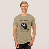 Funny Monday Morning Coffee Lover Cat T-Shirt Tri-Blend Shirt (Vorderseite voll)