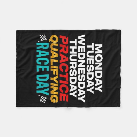 Funny Monday Tuesday Thursday Practice Qualifying Fleecedecke (Vorderseite (Horizontal))