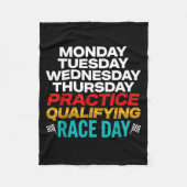 Funny Monday Tuesday Thursday Practice Qualifying Fleecedecke (Vorderseite)