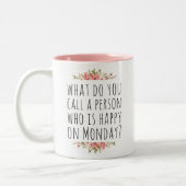 Funny Monday Zitat Custom Happy Retirement Zweifarbige Tasse (Links)
