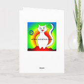 Funny Mondrian's Cat Birthday Card Karte (Rückseite)
