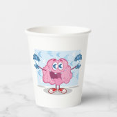 Funny Money Brain Cartoon Euro Cash Lover Pappbecher (Vorderseite)